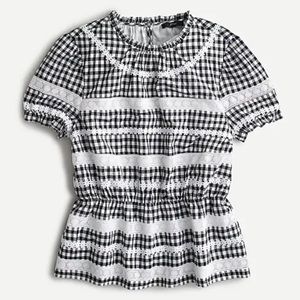 J. Crew Daisy Chain Peplum Top